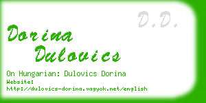 dorina dulovics business card